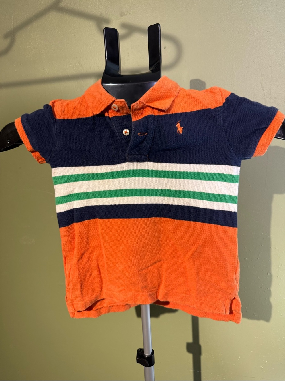 Polo by Ralph Lauren Boys' Orange & Navy Stripe Polo Shirt